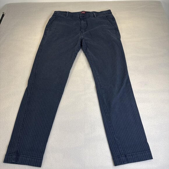 Levi’s XX Chino Standard Taper Pants 33 x 32 Striped Dark Blue Pockets - Picture 1 of 10